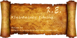 Kleinheincz Edvina névjegykártya